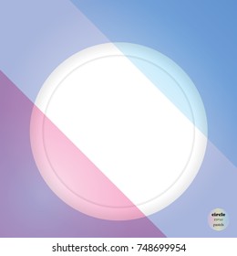 Vector design colorful circles with line elements template. Frame of circle use to website or business. Big circles background.
