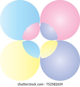 Vector design colorful circles with line elements template. Frame of circle use to website or business. Big circles background.