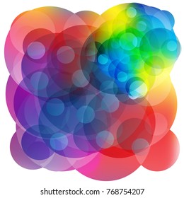 Vector design colorful circles with line elements template. Frame of circle use to website or business. Big circles background.
