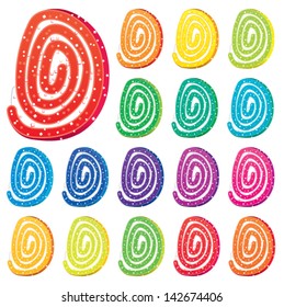 vector design of colorful fruit jelly
