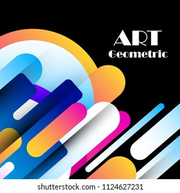 Vector design. Colorful geometric shapes, creative style.