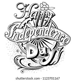 Vector design of colorful Holiday typography for Happy Independence Day of India