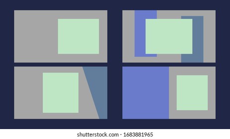 Vector design colorful mock up and phone template female