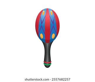 vector design of a colorful musical instrument called maracas which is usually used at artistic or cultural events in Mexico