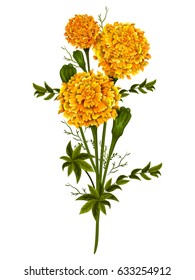 Vector design of colorful vintage flower bouquet for invitation and greeting card design