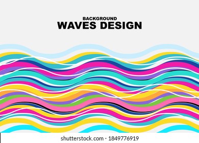 vector design colourful wave pattern background. eps10
