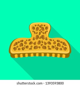 Vector design of comb and hairpins sign. Collection of comb and clip stock vector illustration.