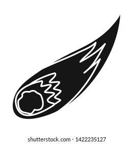 Vector design of comet and asteroid  logo. Collection of comet and rock  stock vector illustration.