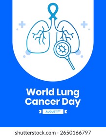design vetorial para comemorar o Dia Mundial do Câncer de Pulmão. design de fundo para mídias sociais, cartazes e outros