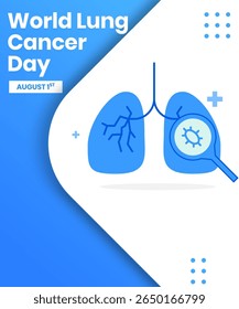 vector design to commemorate World Lung Cancer Day. background design for social media, posters, and others