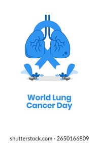 design vetorial para comemorar o Dia Mundial do Câncer de Pulmão. design de fundo para mídias sociais, cartazes e outros