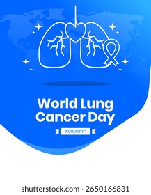 design vetorial para comemorar o Dia Mundial do Câncer de Pulmão. design de fundo para mídias sociais, cartazes e outros