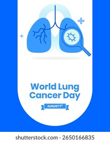 design vetorial para comemorar o Dia Mundial do Câncer de Pulmão. design de fundo para mídias sociais, cartazes e outros