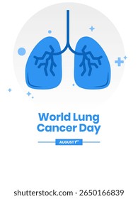 design vetorial para comemorar o Dia Mundial do Câncer de Pulmão. design de fundo para mídias sociais, cartazes e outros