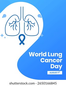 design vetorial para comemorar o Dia Mundial do Câncer de Pulmão. design de fundo para mídias sociais, cartazes e outros