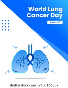 design vetorial para comemorar o Dia Mundial do Câncer de Pulmão. design de fundo para mídias sociais, cartazes e outros