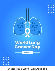 design vetorial para comemorar o Dia Mundial do Câncer de Pulmão. design de fundo para mídias sociais, cartazes e outros