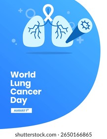 design vetorial para comemorar o Dia Mundial do Câncer de Pulmão. design de fundo para mídias sociais, cartazes e outros