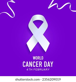vector design commemorating world cancer day. February 4th world cancer day. awareness and preventing cancer. international cancer day.