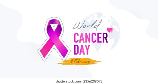 vector design commemorating world cancer day. February 4th world cancer day. awareness and preventing cancer. international cancer day.