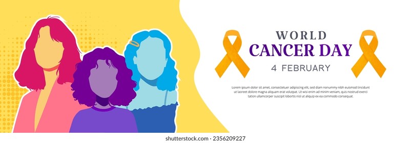 vector design commemorating world cancer day. February 4th world cancer day. awareness and preventing cancer. international cancer day.