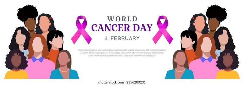 vector design commemorating world cancer day. February 4th world cancer day. awareness and preventing cancer. international cancer day.