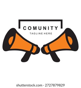 Vektordesign des Community-Lautsprecher-Logo-Symbols

