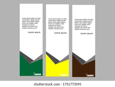 Vector design of company business banner templates. Horizontal Advertising
