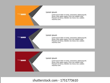 Vector design of company business banner templates. Horizontal Advertising
