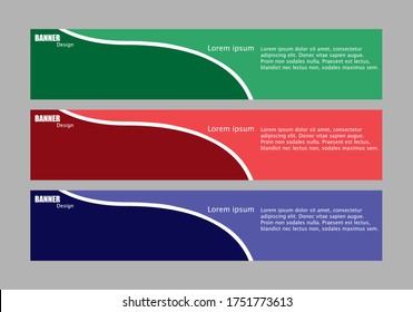 Vector design of company business banner templates. Horizontal Advertising
