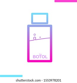 vector design for company logo with gradient color. bottle. water 