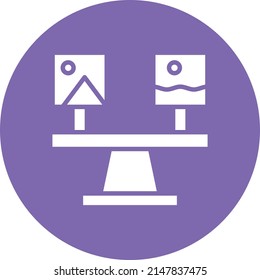 Estilo de icono de comparación de diseño de vectores