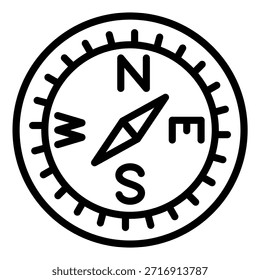 Estilo de icono de brújula de diseño de Vector