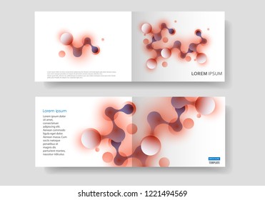 Vector design composition connects abstract shapes for annual report and brochure template and layout and booklet cover advertising.