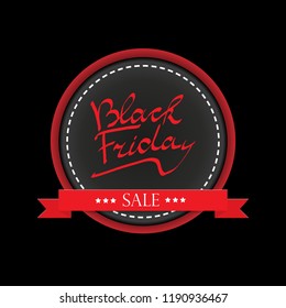 Vector design composition on the theme of Black Friday with the original inscription (lettering). Sale, discounts