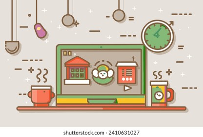 Vector Design Computer Desktop Background Wallpaper