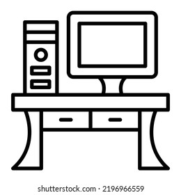 Vector Design Computer Table Icon Style