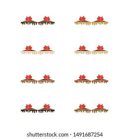 vector design concept of cherry or apple fruit cake