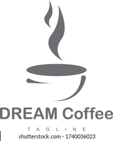 Vector design concept of coffee tagline logos
