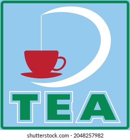 vector design concept of a cup hanging from moon concept for a company