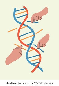 vector design concept of DNA heredity and genealogy