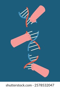 vector design concept of DNA heredity and genealogy