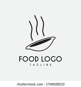 Vector design concept of the food tagline logo, for restaurant purposes