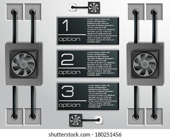 Vector Design Concept Infographics cooling Fan