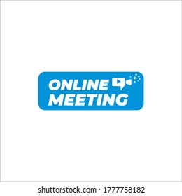 Vector design concept online meeting and video conference. online meeting work form home.