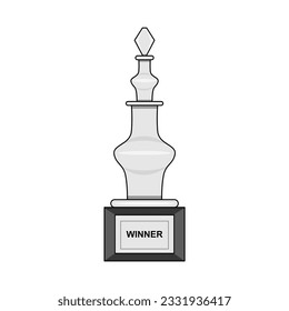 vector design with the concept of silver awards for competitions in sports and education