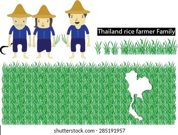 vector design concept for Thailand rice farmer