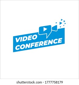 Vector design concept video conference. online meeting work form home.