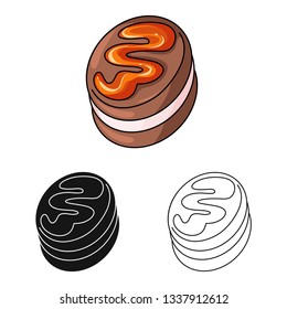 Vector design of confectionery and culinary icon. Set of confectionery and product stock vector illustration.