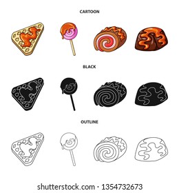 Vector design of confectionery and culinary icon. Set of confectionery and product vector icon for stock.